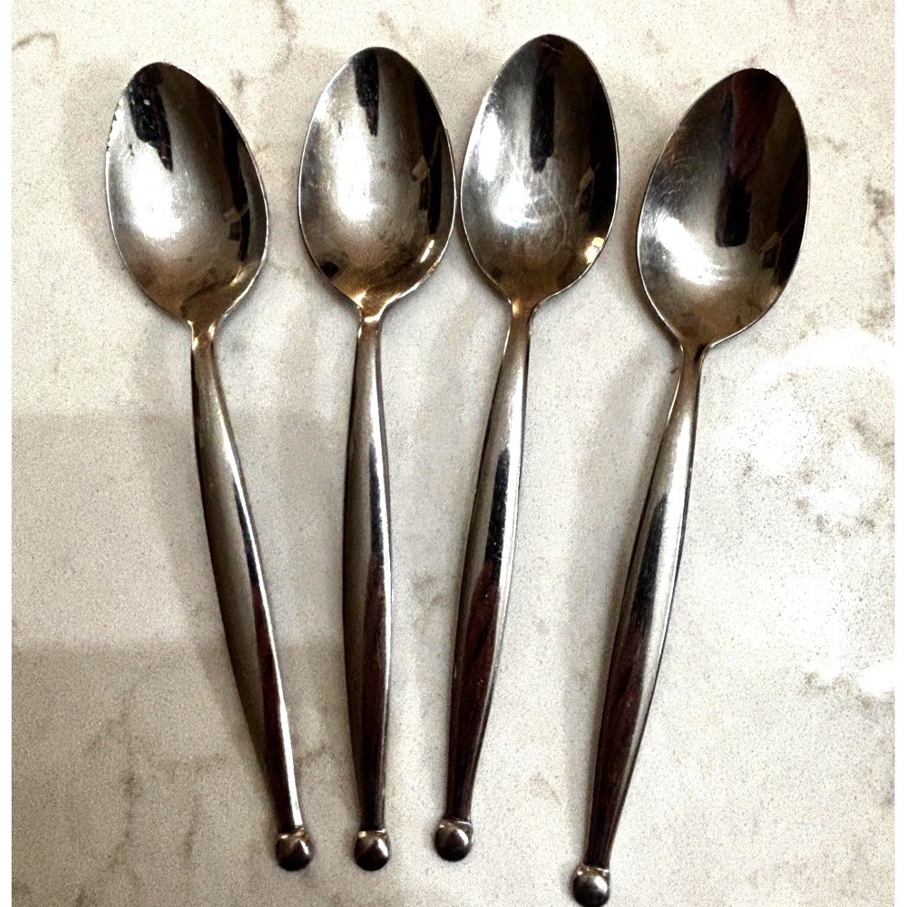 Farberware Dot Salad Forks 4 Stainless Steel 6 1/2"